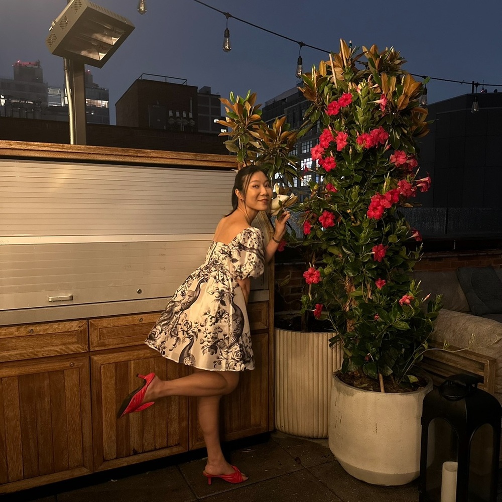 BHLDN by Anthropologie Floral Puff Sleeve Dress